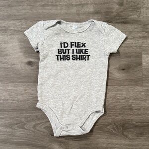 Babi Essential Bodysuit “I’d flex but I like this shirt” Print